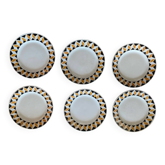 Set of 6 “Chad” model dessert plates
