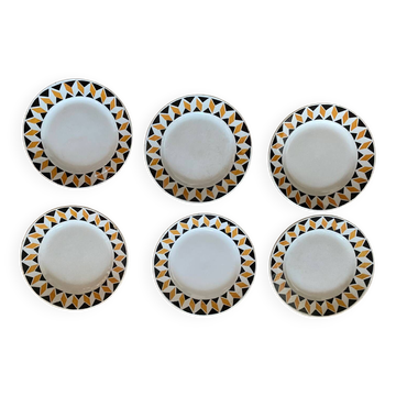 Lot de 6 assiettes à dessert modèle « Tchad »