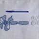 Drap 1 place brodé YM ruban noué bleu