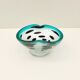 Murano glass catchall with silver inlays, Italy 1960.