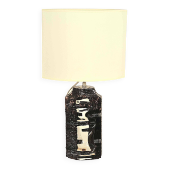 Pied de lampe en cristal modèle argos, daum, vers 1970