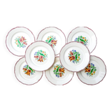 Assiettes plates vintage, Digoin Sarreguemines, modèle Lorraine