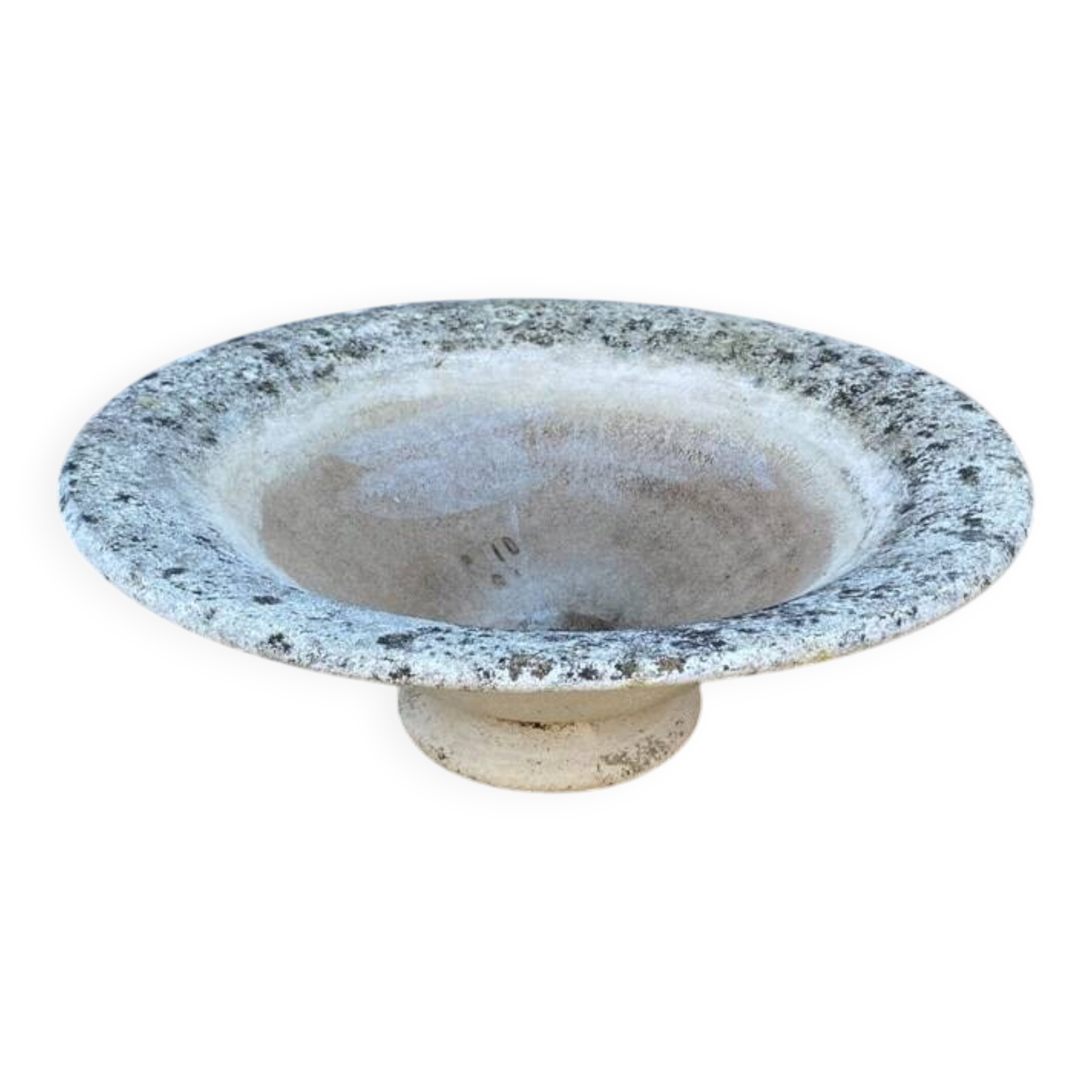 Vintage 1950s concrete stone composite planter bowl