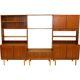 Scandinavian vintage bookcase in teak and beech from Brantorps 1960s Sweden