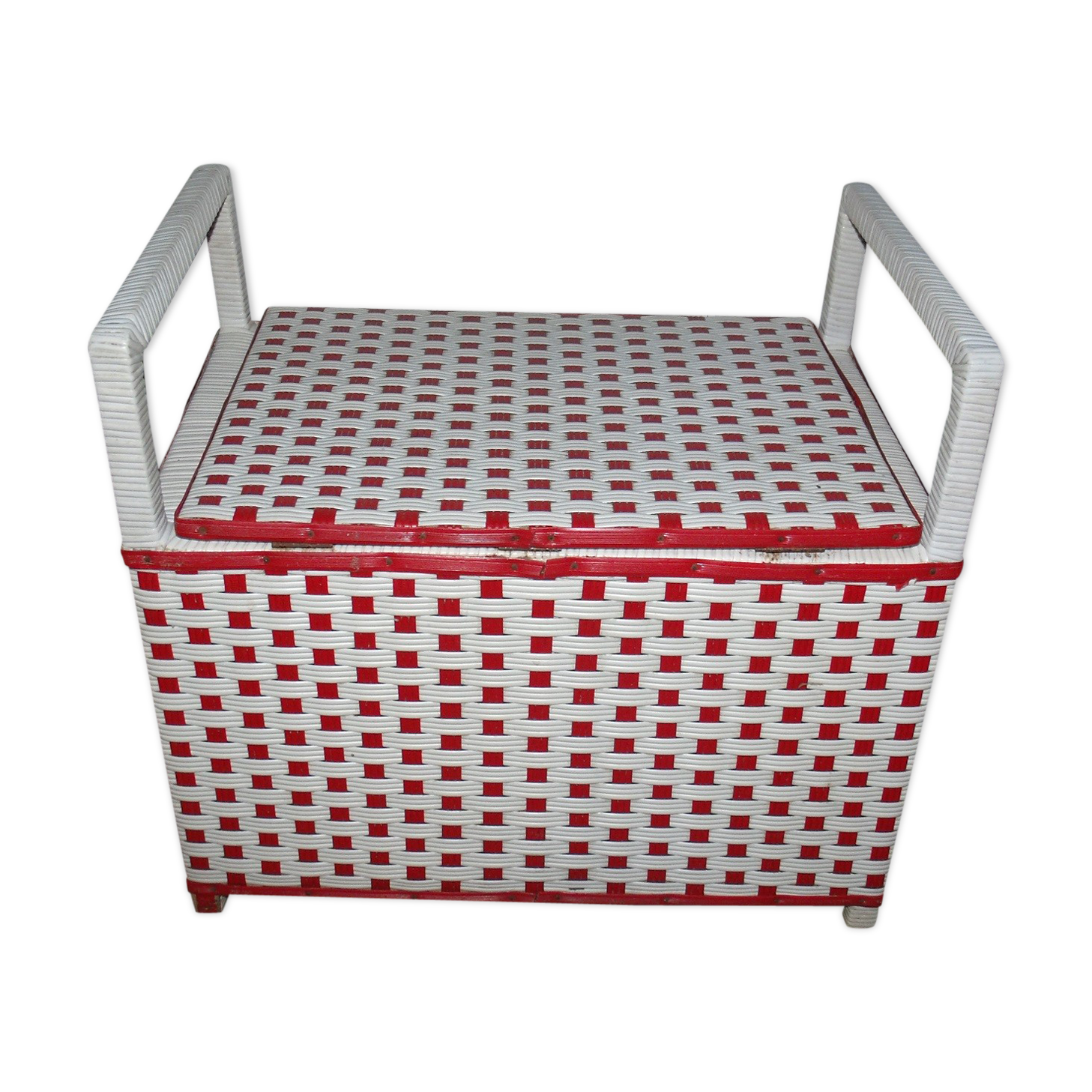 Toy storage chest child scoubidou vintage