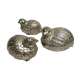 Set Salt + Pepper + Vintage mustard in the shape of birds / quails DLG Mauro Manetti