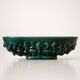 Green ceramic basket signed Idlas
