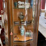 Louis XV display case with wood veneer