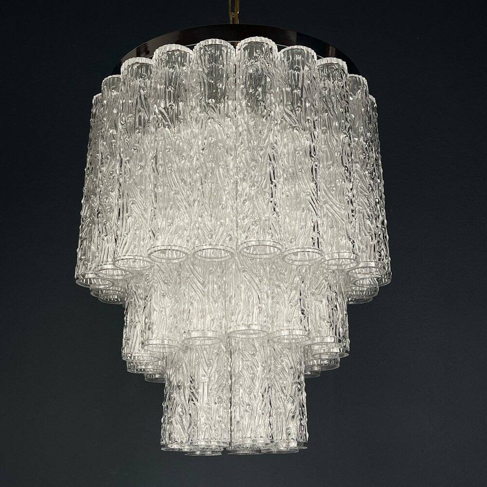 Lustre Tronchi en verre Murano attribué à Toni Zuccheri pour Venini, Italie, années 1960