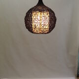 Brown rattan pendant lamp