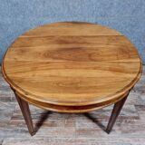 Based on Majorelle's creations: Art Nouveau table with mahogany extensions