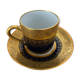 Tasses à café porcelaine et dorure