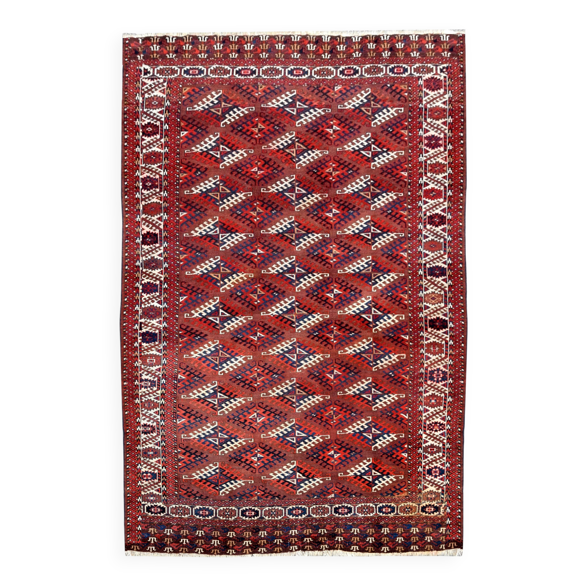 Bukhara Yomud carpet: 3.45 x 2.08 metres - ancient Turkmen