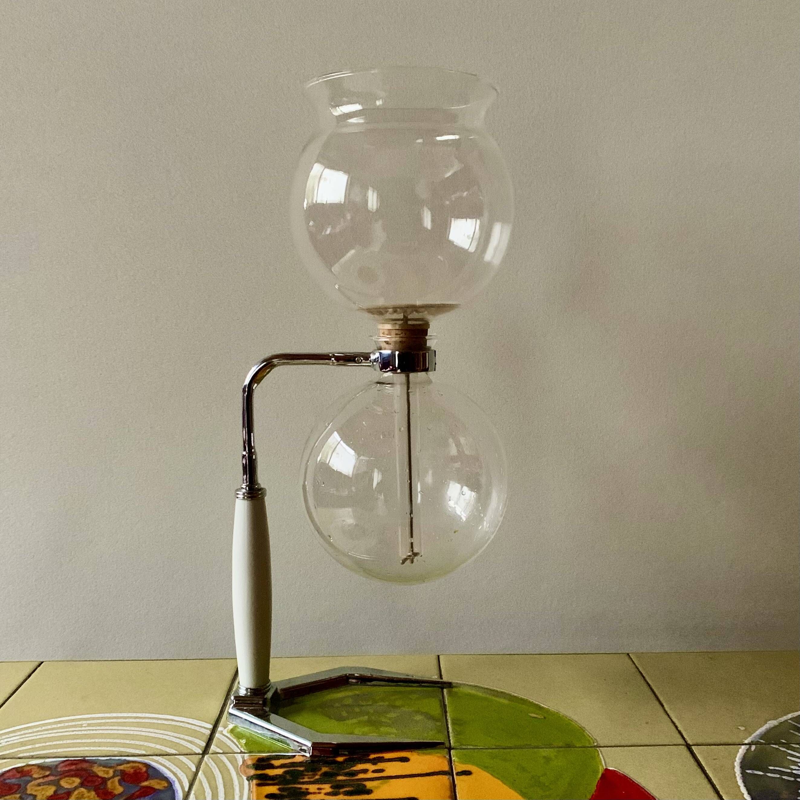Vintage Hellem coffee maker - borosilicate glass - 10 cups - Made in France
