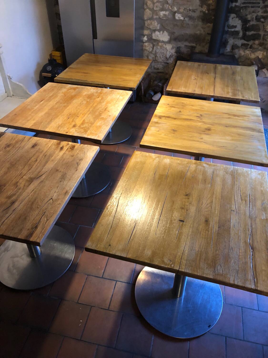 Solid wood bistro table set