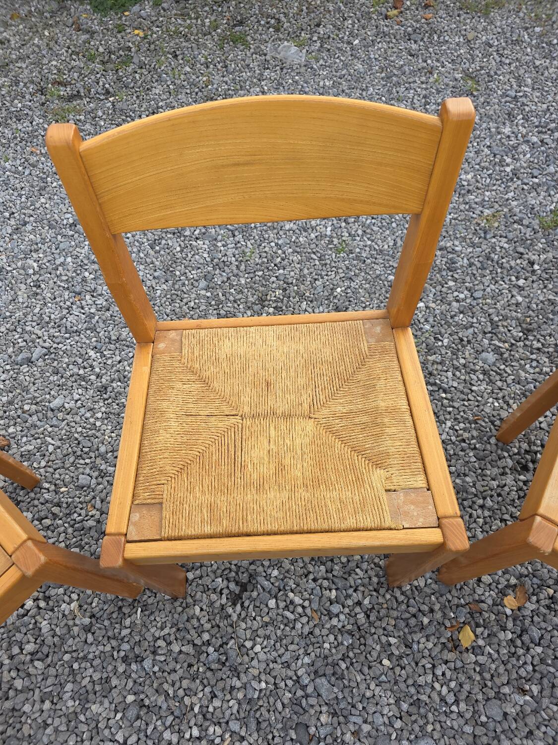 6 chaises vintage en orme maison Regain années 60