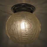 Art Deco globe ceiling lamp