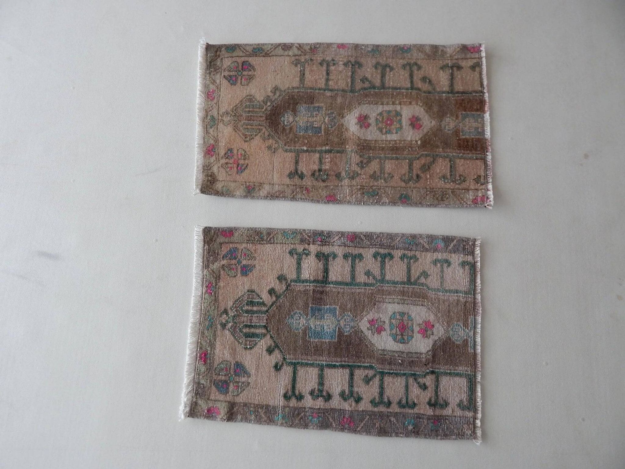 Lot de 2 tapis turcs vintage faits main