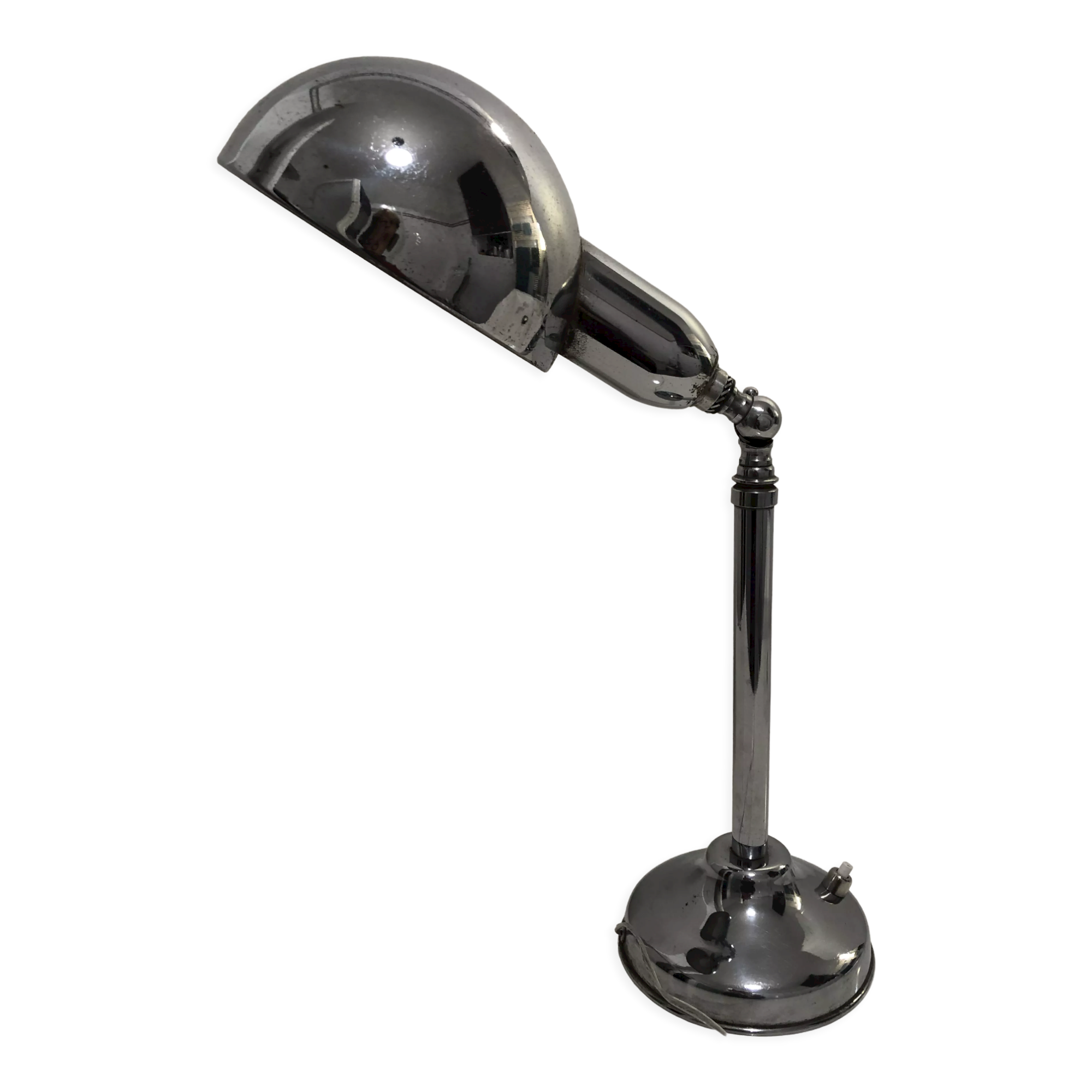 Art deco adjustable chrome desk lamp
