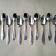 Box of 12 silver-plated metal teaspoons 18G