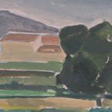 Sunset landscape by Arnold Axelsson