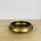 Vintage round gold-plated brass pocket tray