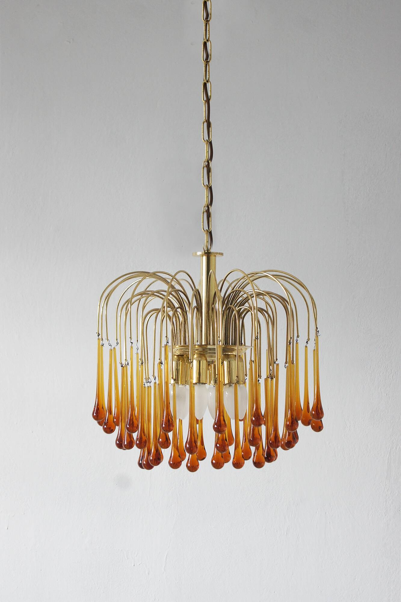 Mid-Century Murano Teardrop Chandelier