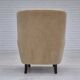 Fauteuil à dossier haut danois des années 1970, état d'origine, mobilier en velours.