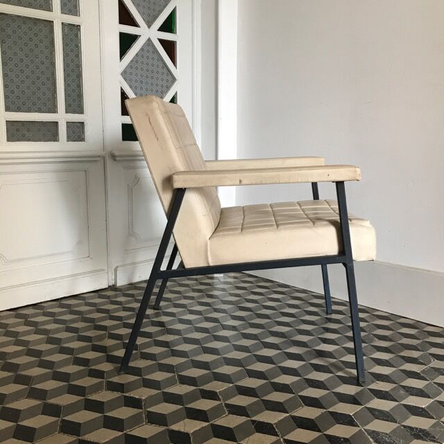 Vintage skai heater chair
