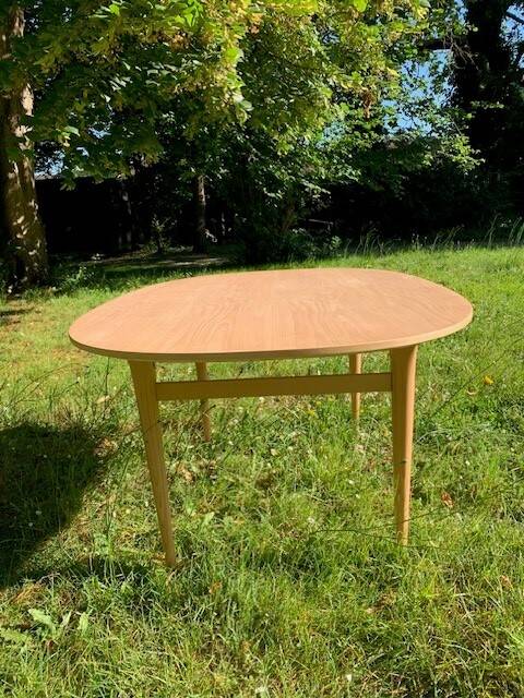 Superellipse table by Bruno Mathsson and Piet Hein for Fritz Hansen, Denmark 1980s