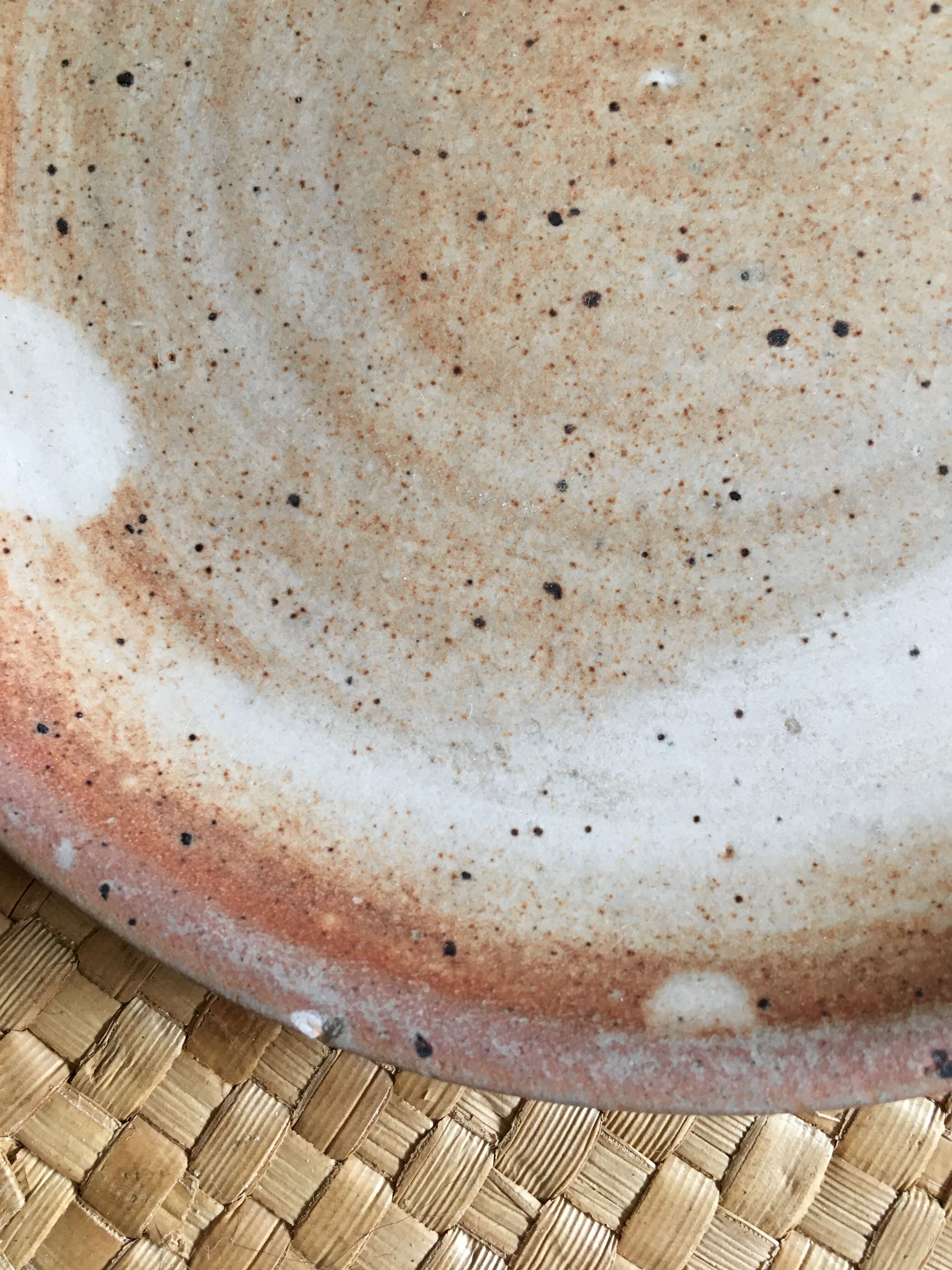 Series of 6 dessert plates in sandstone