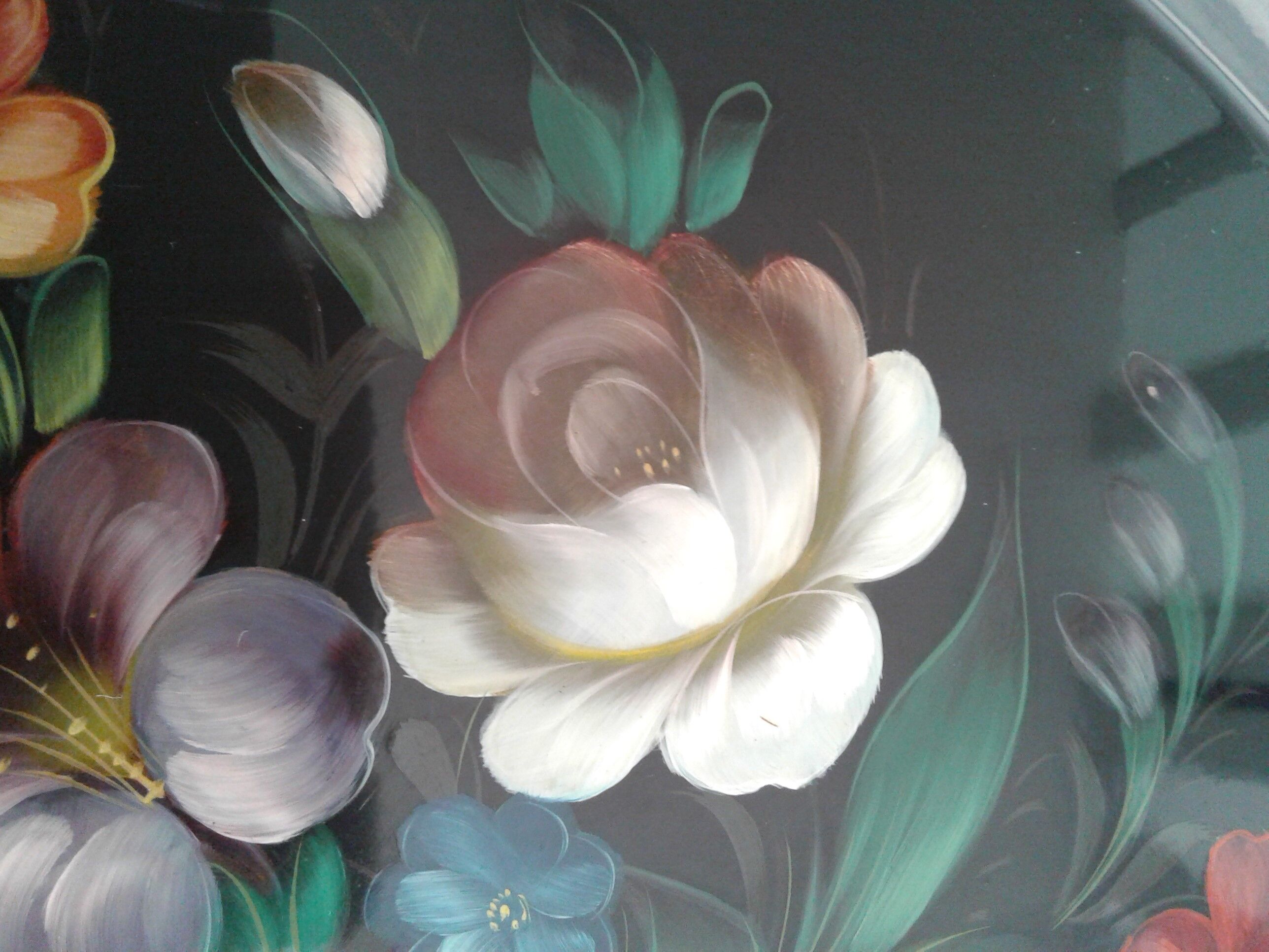 flowered tray origin Russia