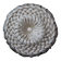 Round cushion in pleated satin fabric, diameter 39 cm