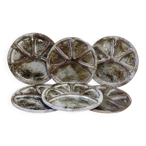 6 assiettes à compartiment - robert