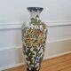 Grand vase floral multicolore en céramique Royal Gouda Porcelain Zuid Holland