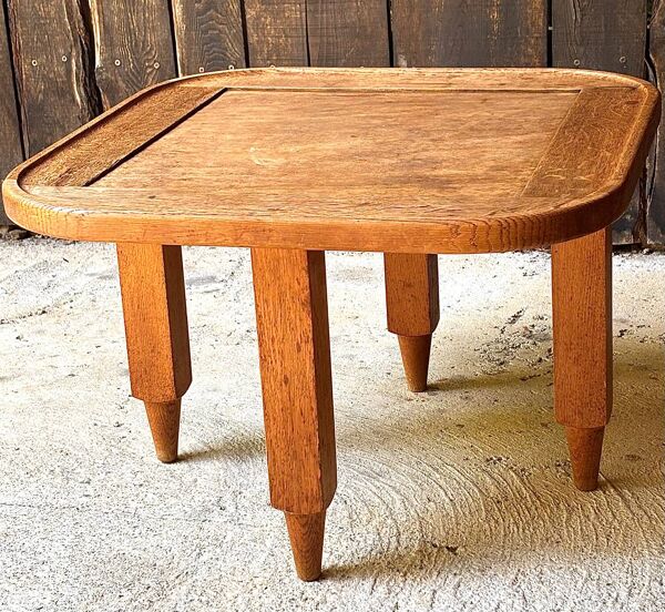 Table basse en chêne par Guillerme & Chambron