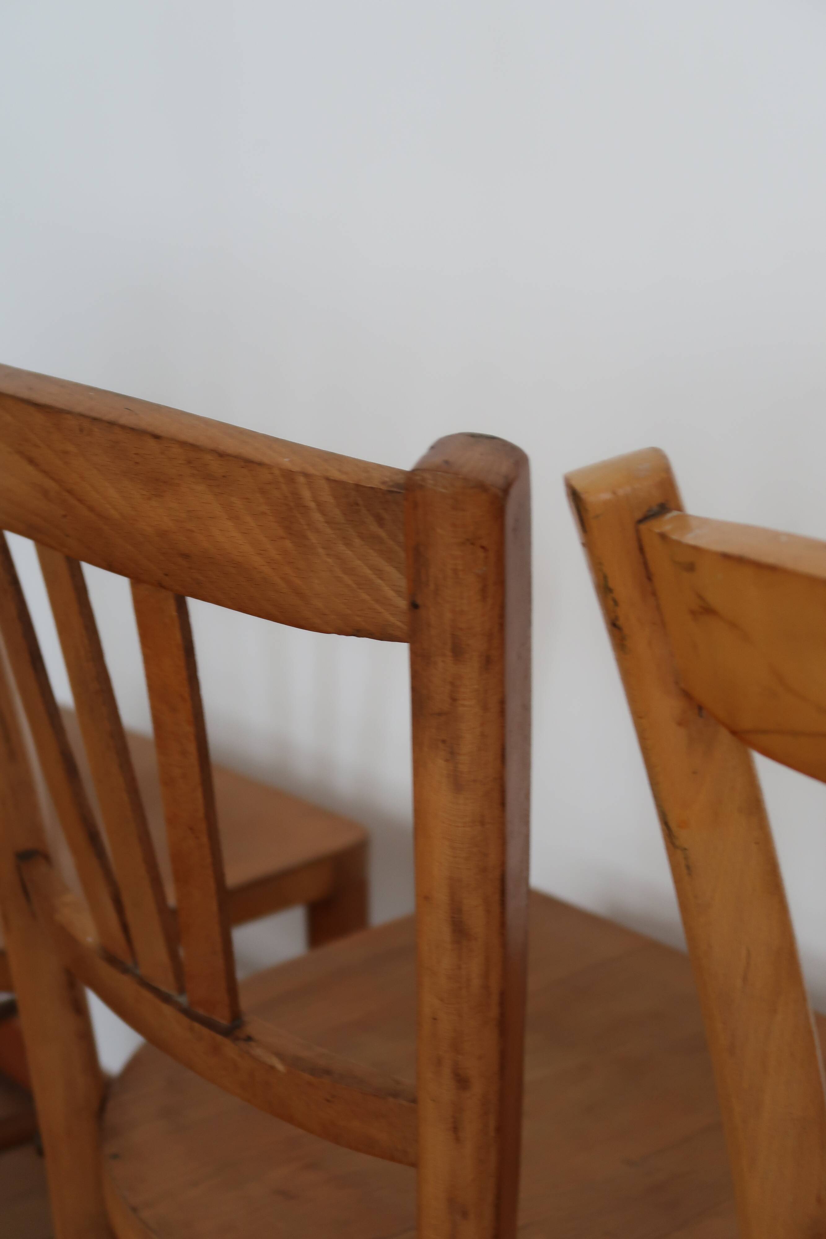Lot de 8 chaises bistrot clair Luterma
