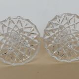 Pair of crystal candle holders