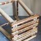 Patinated workshop stool old early twentieth century