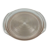 Plateau en verre rose