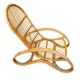 Curved bamboo and rattan armchair in Italian style by Roberti from the 1960s.