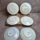 Set of 6 antique dessert plates Longwy – Violets model – Polychrome Art Nouveau decoration