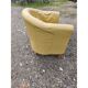Paire de fauteuils simili cuir marron clair vintage