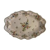 Polychrome earthenware dish signed large model