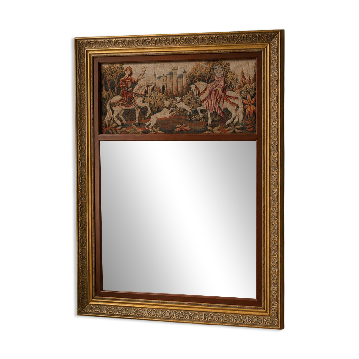 Miroir vintage Marc Waymel “Royal Hunt Tapestry Mirror”