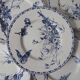 Terre de fer 6 Sarreguemines butterfly dessert plates
