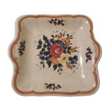Serving dish faience of Longchamp mistral model, decorated hand