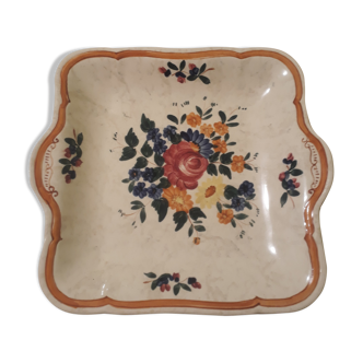 Serving dish faience of Longchamp mistral model, decorated hand