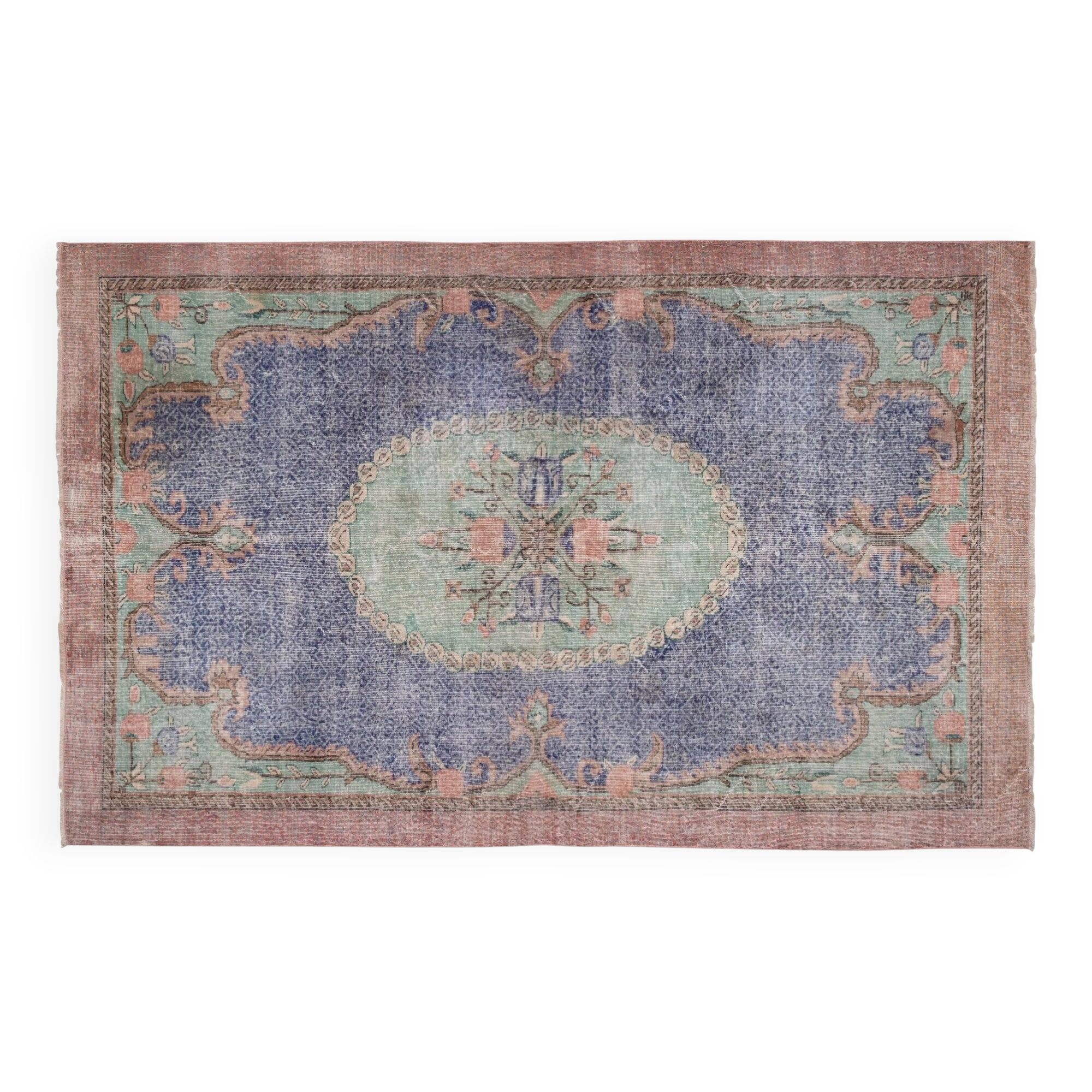 Vintage Turkish Oushak rug 192x304 cm
