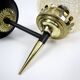 Pair of french brass and cracked glass wall lights, 1950s